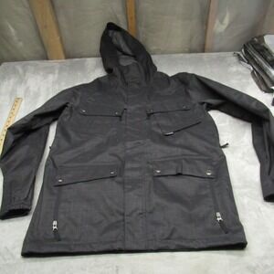 Burton Dryride Traction Jacket Mens Medium Black Hooded Ski Technical Waterproof